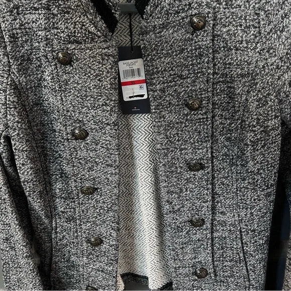 Tommy Hilfiger band jacket — dark grey with buttons XS, NWT - Picture 3 of 6